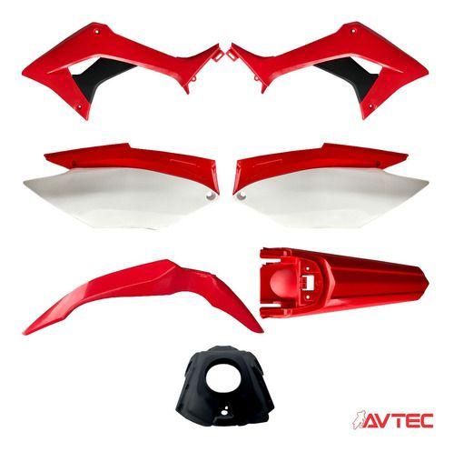 Imagem de Plastico Kit Avtec Crf 250F 19/20 - Vermelho/Branco