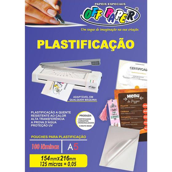 Imagem de Plástico para Plastificação A5 - Off Paper - 100UN