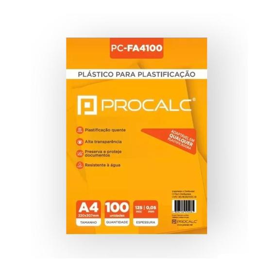 Imagem de Plastico Plastificacao Polaseal 0.05 A4 100Un - Procalc