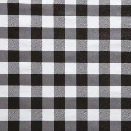 Imagem de Plástico Térmico Toalha De Mesa Retangular impermeável Xadrez Preto 2,50 x 1,40