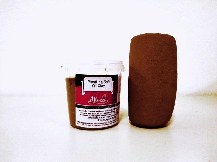 Imagem de Plastilina Soft oil clay Marrom 500g - Altezza