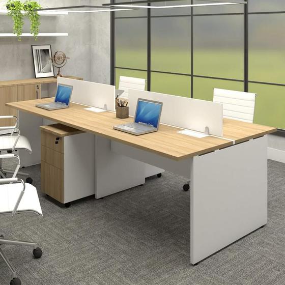 Imagem de Plataforma c/ 2 Gav. e Divisória p/ 4 Pessoas 2,40m Mac B F5