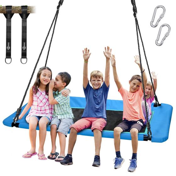 Imagem de Plataforma Retangular para Balanço Tree Swing Trekassy - 320kg, 152x81cm (Azul)