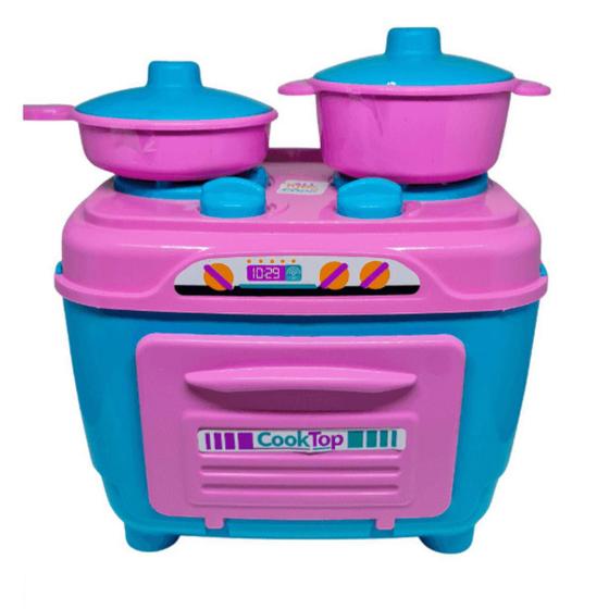 Imagem de Play Cooker Fogãozinho + Panelinhas Cozinha Infantil Menina