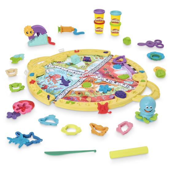 Imagem de Play-Doh Fold & Go Playmat - Conjunto com 19 Acessórios