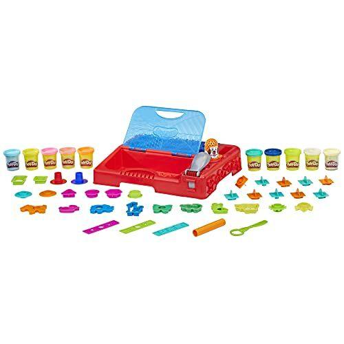 Imagem de Play-Doh Grab 'n Go Activity Center, com mais de 30 ferramentas e 10 latas, artes e artesanato infantil, brinquedos pré-escolares para meninas e meninos de 3 anos e up, não tóxicos (Exclusivo da Amazônia)