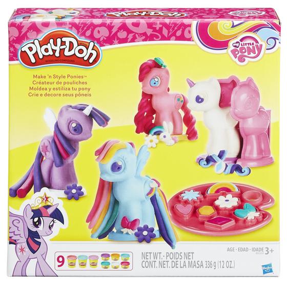 Imagem de Play-Doh My Little Pony Make 'n Style Ponies - Kit com 9 Latas
