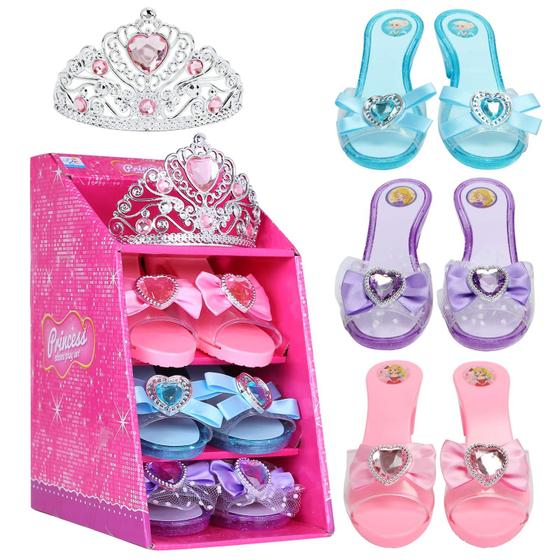 Imagem de Play Set Mastom Fashion Princess Dress Up Shoes e Tiara