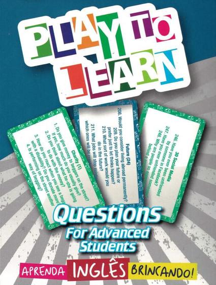 Imagem de Play to learn - jogo de cartas - questions for advanced students