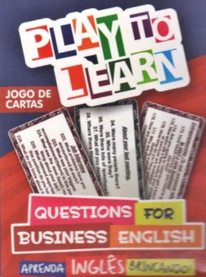 Imagem de Play to learn - jogo de cartas - questions for business english