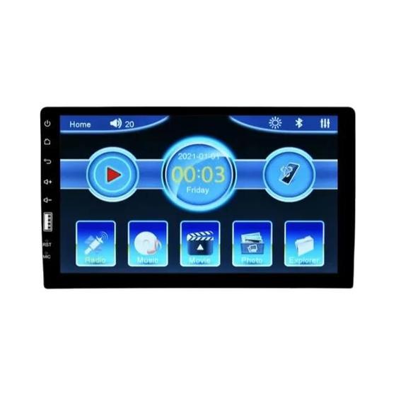 Imagem de Player Multimídia Automotivo Podofo 1 DIN com Tela Touch HD - MP5, FM, Bluetooth e Câmera USB