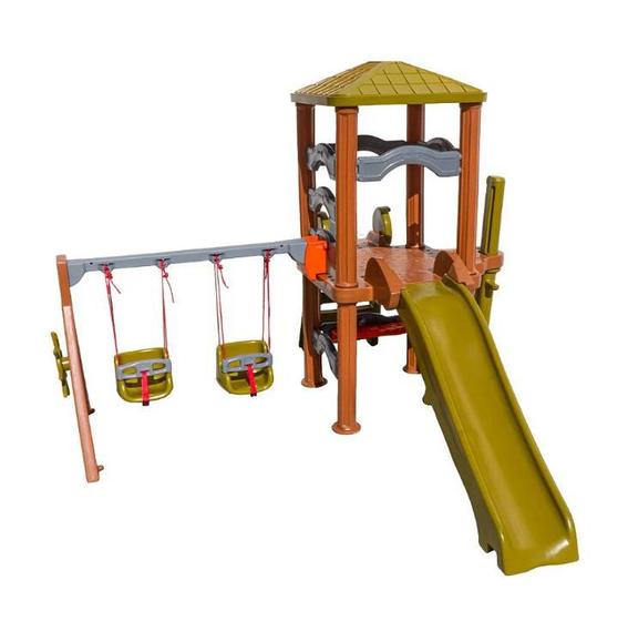 Imagem de Playground Casa da Árvore Dino com Balanço Bebê