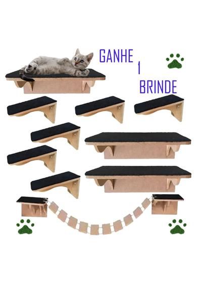 Imagem de Playground Para Gato 10 Pcs Ponte Prateleira Degrau ENVIO RÁPIDO PARA PET