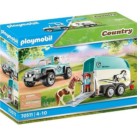 Imagem de Playmobil 70511 carro com trailer e ponei