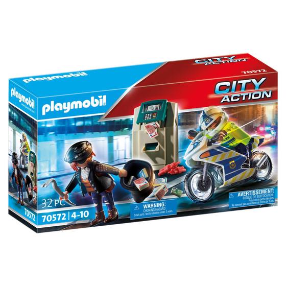 Imagem de Playmobil - city action - caixa eletrônico com policial e fugitivo - 70572