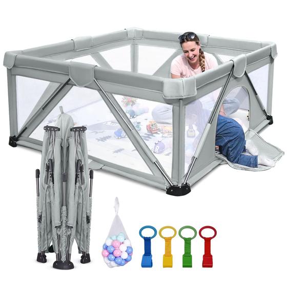 Imagem de Playpen Bebê Heyo.Ja Dobrável - Grande com Portão Interno/Externo