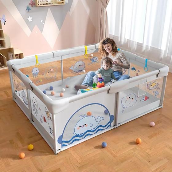 Imagem de Playpen Newlemo Baby 180 x 150 cm com material resistente a rasgos