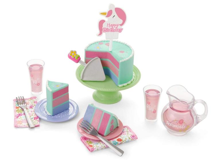 Imagem de Playset American Girl WellieWishers Doll de 14,5 polegadas com bolo