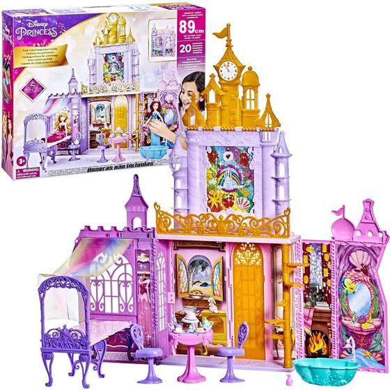 Imagem de Playset Castelo Celebrações Princesa Disney com 20 Acessórios 89cm - Hasbro F2842