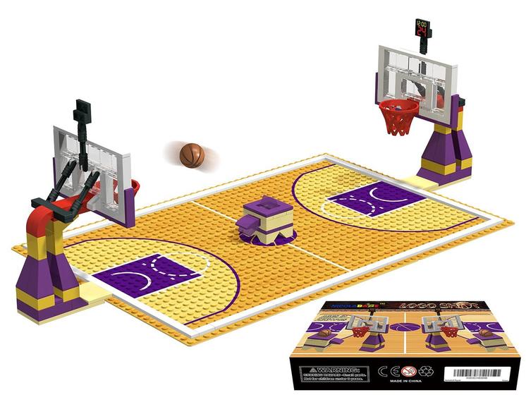 Imagem de Playset de Basquete Nicolababe - Brinquedo Educativo de Blocos de Montar