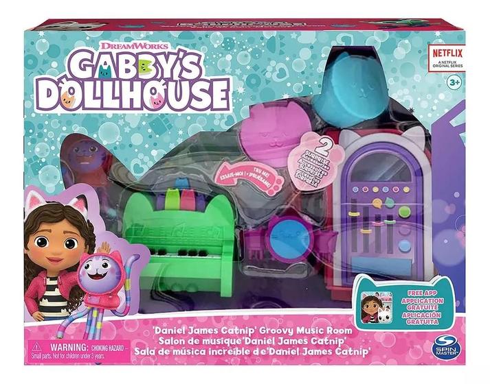 Imagem de Playset De Luxo Gabby's Dollhouse Sala De Música Dj Catnip