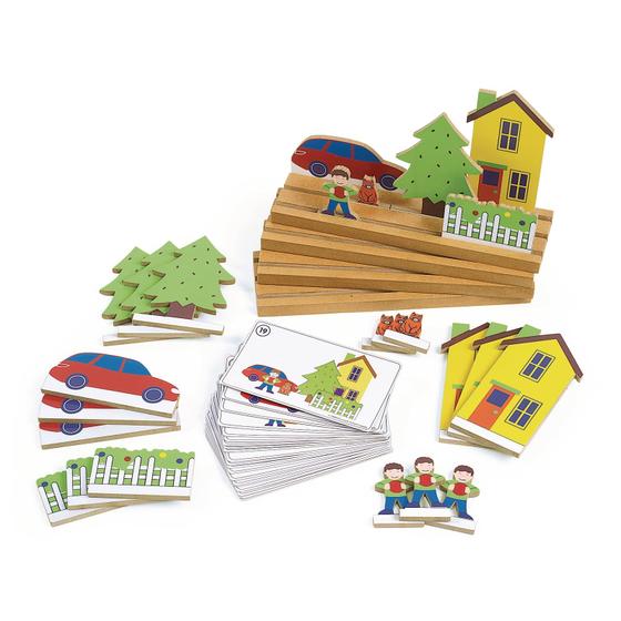 Imagem de Playset de Relações Espaciais HOWCLOSE - Brinquedo Educativo de Reprodução de Excelências