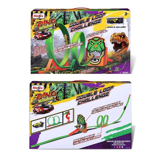 Imagem de Playset Double Loop Challenge Dino Adventure Maisto 12467