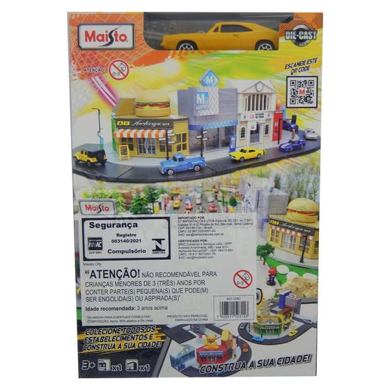 Imagem de Playset Loja De Brinquedos Com Miniatura Mustang 1/64 Amarelo Maisto 12387