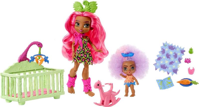 Imagem de Playset Mattel Cave Club Wild About Babysitting com Bonecas Fernessa & Furrah