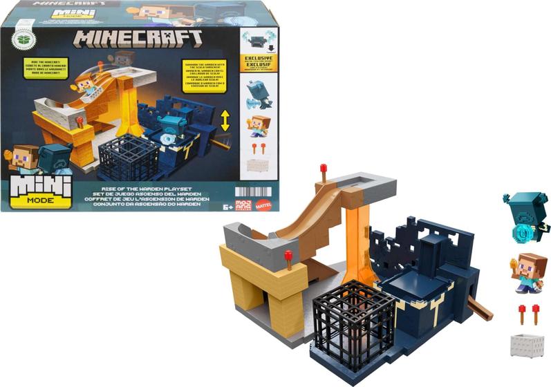 Imagem de Playset Mattel Minecraft Minecraft Mini Mode Rise of the Warden com 2 Minis