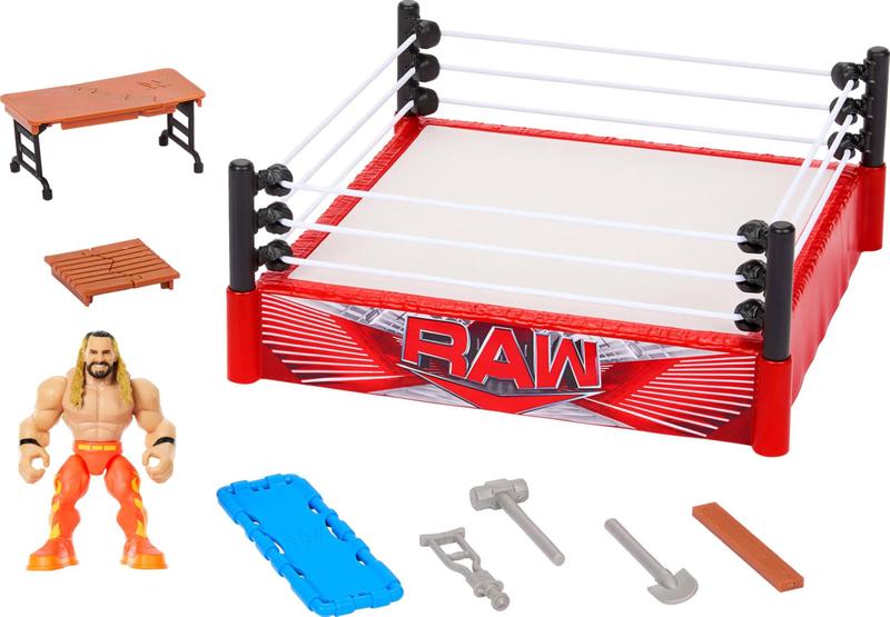 Imagem de Playset Mattel WWE Knuckle Crunchers Rebound Ring com Boneco