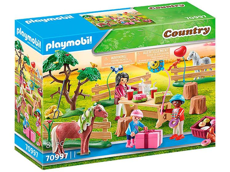 Playset Playmobil Fazenda dos Pôneis Festa - de Aniversário Sunny ...