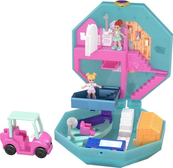 Imagem de Playset Polly Pocket Travel com 2 microbonecas e carro de brinquedo