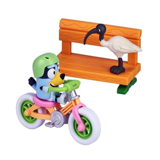 Imagem de Playset Veículo E Figura Bluey - Bicicleta