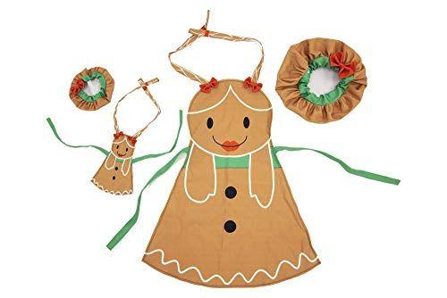 Imagem de Playtime por Eimmie Christmas Baking Set - Kids Christmas Apron & Chef Hat with Matching 18" Doll Accessories - Play Kitchen Accessories for Boys & Girls