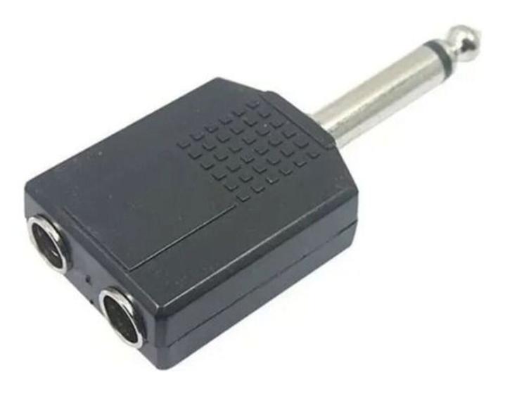 Imagem de Plug Adaptador Duplicador P10 Mono Microfone