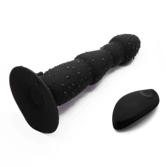 Imagem de Plug anal com vibro, controle sem fio, ventosa, recarregável