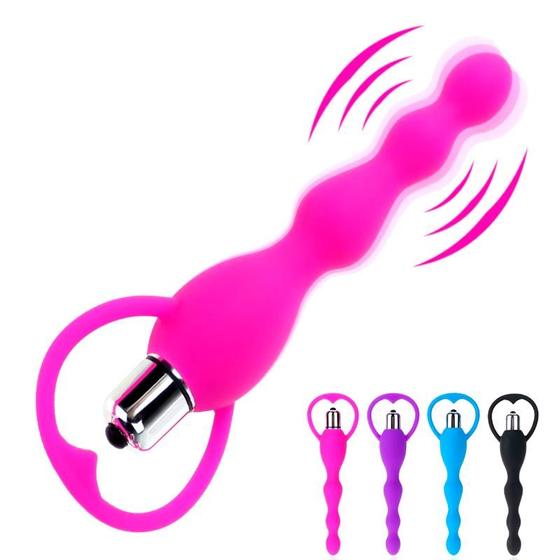 Imagem de Plug Anal Esferas em Silicone Vibrador de Prostata SEX SHOP