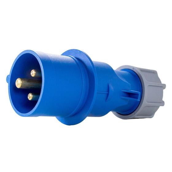 Imagem de Plug Blindado 2P+T  16A 220V Azul. Tl3P16432 Metaltex