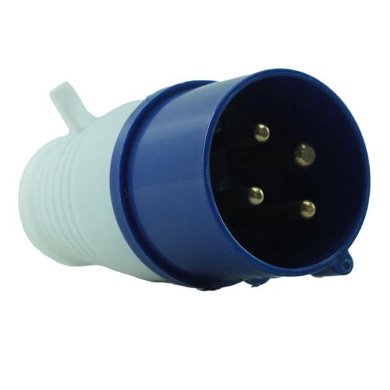 Imagem de Plug Blindado 3 Pinos + Terra 16A 220V Azul Eletrorastro