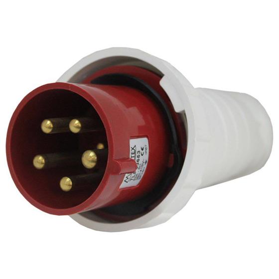 Imagem de Plug Blindado 3P+N+T 63A 415V Vermelho Metaltex