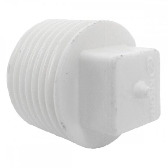 Imagem de Plug Branco Krona 1/2'' . / Kit C/ 50 Peças
