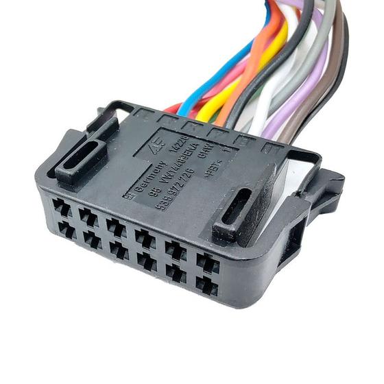 Imagem de Plug Conector 12 Vias Retrovisor Elétrico VW Gol Voyage Golf