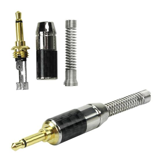 Imagem de Plug Conector P2 Macho Mono Profissional Banhado a Ouro