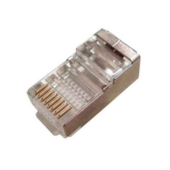 Imagem de Plug Conector RJ45 Macho Cat 5 8 vias - Blindado - CY-7014