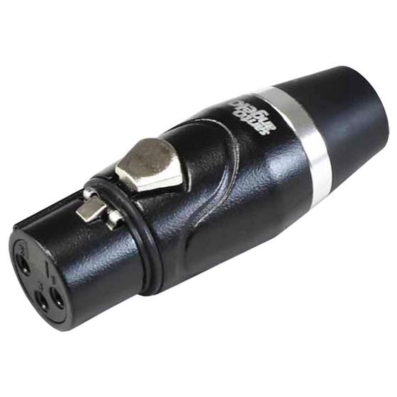 Imagem de Plug Conector Santo Angelo SAS3P XLR Linha Fêmea Preto