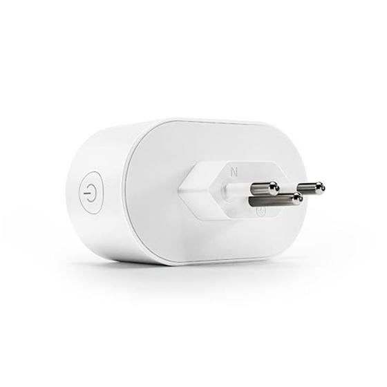 Imagem de Plug De Tomada Inteligente 16A, Padrão Brasileiro, Compatível Com Alexa e Google Home - Tuya