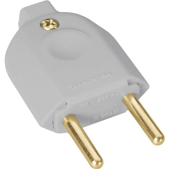 Imagem de Plug de Tomada Macho 2 Pinos Priscus 10S/250V 57401/102 - Tramontina