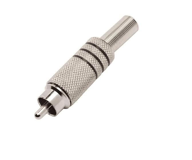 Imagem de Plug Especial RCA Metalico Preto com Mola