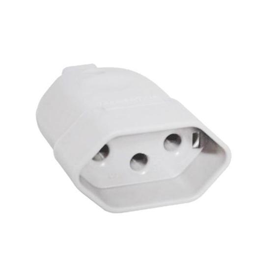 Imagem de Plug femea reto 10a branco chico